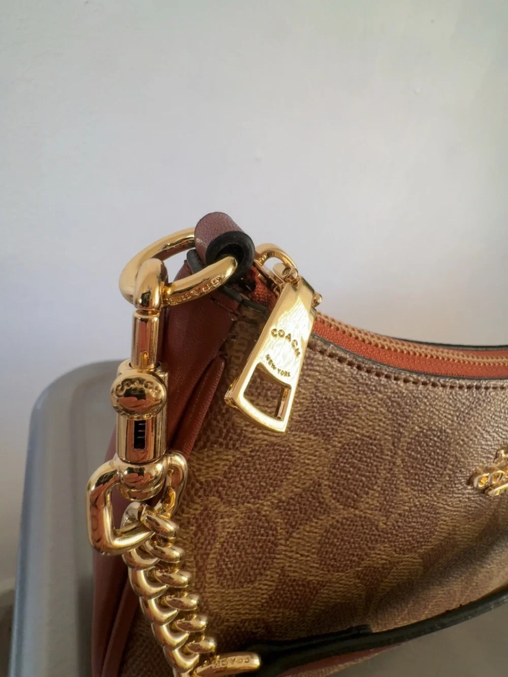 🤎COACH Teri Shoulder Bag In Signature Canvas Brown ( Same Day Shipping)🤎 - Picture 6 of 13